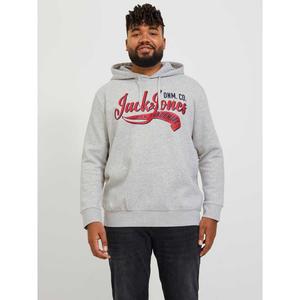 Худи Jack & Jones Logo 2 Col Plus, серый