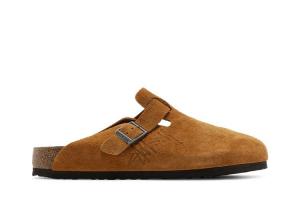 Кроссовки Birkenstock Stussy x Boston Shaggy Caramel, коричневый