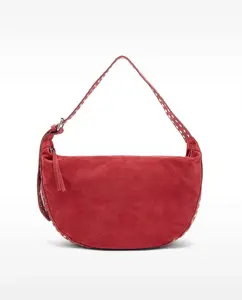 Сумка через плечо из гладкой кожи с заклепками и молнией Parfois, красный