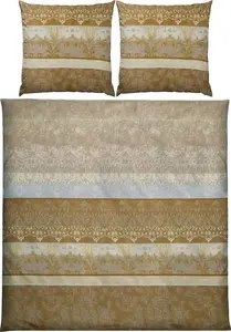 Постельное белье бежевое 1x 200x220 см + 2x 80x80 см Erwin Müller