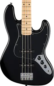 Fender Standard Jazz Bass, гриф из клена, черная накладка, черный
