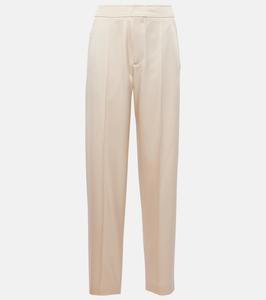 Зауженные брюки с высокой талией Brunello Cucinelli, Butter