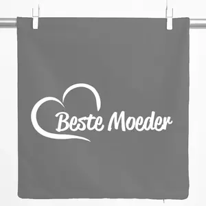 Декоративная наволочка Huuraa "Лучшая мама", твердый подарок, 40x40 см, стальной серый хлопок, украшение "Лучшая мама" Hellweg Druckerei