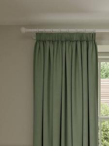 Хлопковые парные занавески с карандашной складкой и подкладкой John Lewis, Myrtle Green