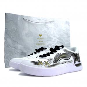 Легкие и дышащие низкие скейтбордные кроссовки LiNing Pontoon Boats, унисекс, серо-золотые