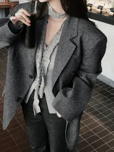 Куртка оверсайз, женская куртка Doux Belle, цвет Gray