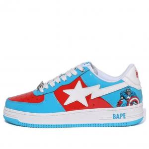 Кроссовки A Bathing Ape x Marvel Bape sta 'Captain America', синий