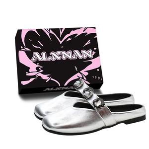 Alxnan Закрытые тапочки для женщин Silver Box, цвет Silver Box