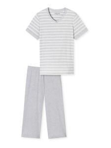 Пижама SCHIESSER Short Pajama Set Casual Essentials, пятнистый серый