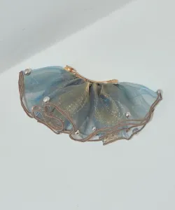 Заколка-шар с прозрачной оборкой Goldy, цвет Silver Plated