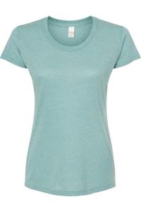 Tultex женская облегающая футболка Tri-Blend, цвет seafoam tri blend