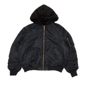 Двусторонняя куртка из искусственного меха Supreme MA-1 Черный