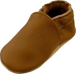 Детские кожаные обувь iEvolve, мягкие ходунки, пинетки-мокасины для малышей, Tan