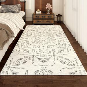 AOVOC Ковер 100х200 см для спальни/гостиной Faux Antique, утолщенный, с вышивкой, не скользящий