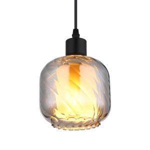 Подвесной светильник Globo Lighting Xia Typ C, копченое стекло / железо - 1-свет