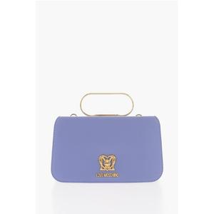 Сумка LOVE однотонного цвета со съемной ручкой из искусственного меха Moschino, Purple