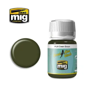 Зеленый Коричневый, Panel Line Wash