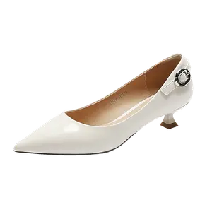 GUDIANFENGDU Женские повседневные туфли на 2 см бежевые, цвет Beige