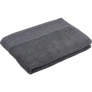 Комплект полотенец Hanna, современные однотонные цвета, с фактурной каймой Gözze, антрацит
