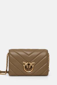 Кожаная сумочка Pinko, коричневый