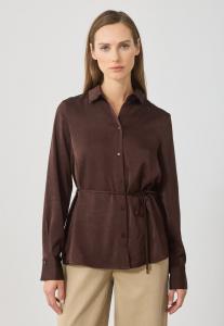 Блуза Anna Field SATIN SHIRT WITH BELT, Coffee Bean/Brown