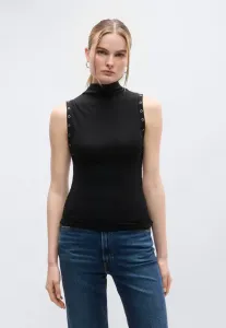 Топ с высоким воротником Weekday, Black