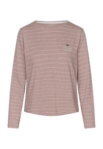 Женская полосатая рубашка для сна с длинным рукавом Manguun, цвет Taupe Melange