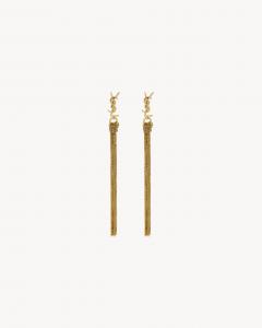 Серьги-кисти CASSANDRE из металла Saint Laurent, золото