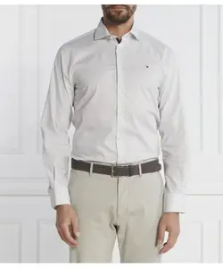 Рубашка с двойным принтом Slim fit Tommy Hilfiger, белый