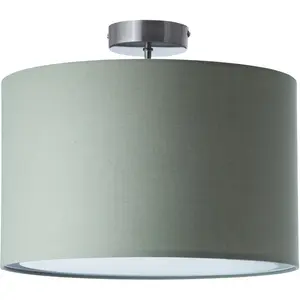 Моя домашняя потолочная лампа Lüchte E27 1 шт. Потолочная лампа с тканевым абажуром, Ø 40 см, высота 32 см My Home, серо-зеленый/зеленый/серый