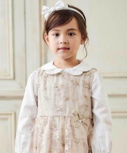 Юбка-свитер из тюля с цветочной вышивкой (110-130 см)