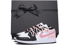 Air 1 Противоскользящие Кроссовки Низкие Винтажные Баскетбольные Женские Черные Розовые Jordan