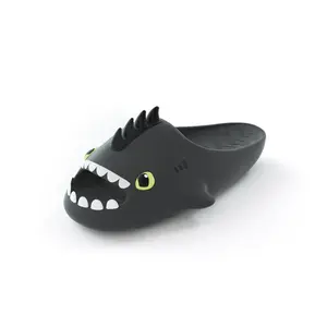 Тапочки-слайды Sharkicks Nightwing Dragon унисекс HelloSlippers, Black
