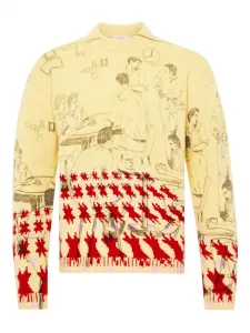 Джемпер с узором JW ANDERSON, желтый