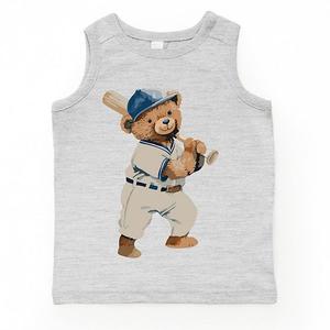 Футболка для малышей Watercolor baseball bear The Juniper Shop, Heather Grey