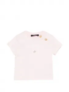 Футболка на пуговицах Balmain Kids, розовый