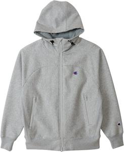 Мужская толстовка Champion C3-C114 с длинным рукавом, круглым вырезом, 100% хлопок, ветрозащитная, серебристо-серый