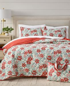 Комплект постельного белья Пуансеттия, размер Full/Queen Holiday Lane, Poinsettia
