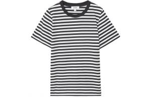 Футболка женская черно-белая в полоску Cos