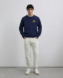 Мужская хлопковая толстовка с тисненым принтом Scalpers, темно-синий