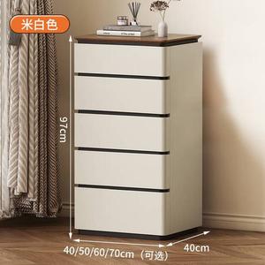Yu Senyi Комод 60 см для спальни из массива дерева, 5 ящиков, белый