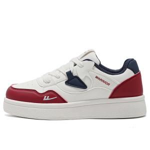 WARRIOR Женские устойчивые к истиранию противоскользящие скейтбордские кроссовки низкие бежевые красные синие, цвет Beige Red Blue