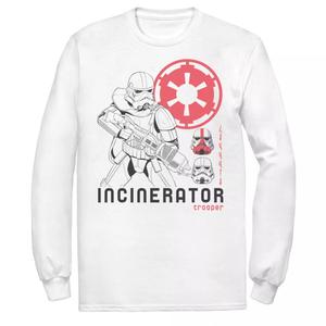 Мужская футболка с рисунком The Mandalorian Incinerator Trooper Line Art Star Wars