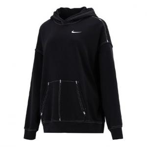 Свитер embroidered logo loose hoodie black Nike, черный