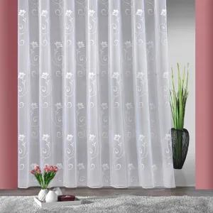 Шторы Weckbrodt «Лилли», (1 шт.), полиэстер, мотив, с рисунком, на заказ, белый