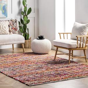 nuLOOM Rochell Плетеный вручную шевронный ковер, 92 x 153 см, Magenta