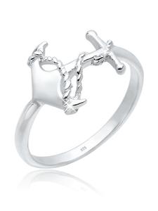Elli Кольцо из серебра 925 пробы с якорем
