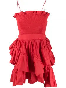 Платье с оборками Philosophy Di Lorenzo Serafini, красный