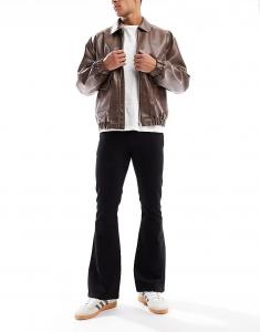 Расклешенные джинсы ASOS DESIGN черного цвета