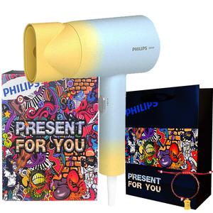 Фен Soft Breeze с отрицательными ионами, термостат и быстрая сушка, для домашнего использования, высокая мощность BHD399 PHILIPS